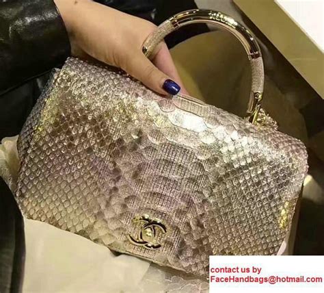 chanel python flap bag 2017